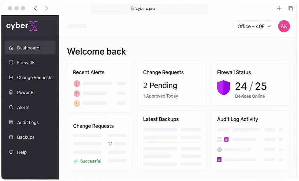 Firewall Administration Dashboard