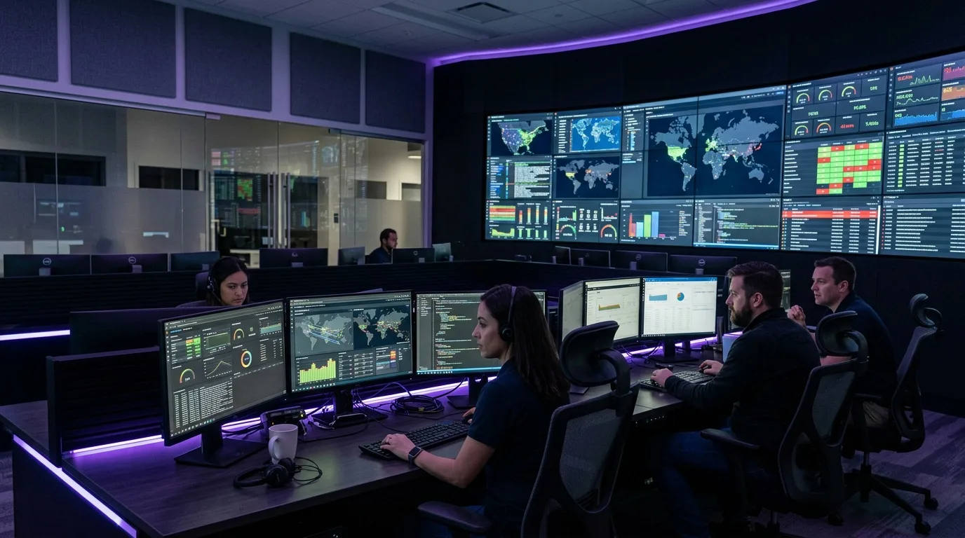 IT team managing enterprise network operations